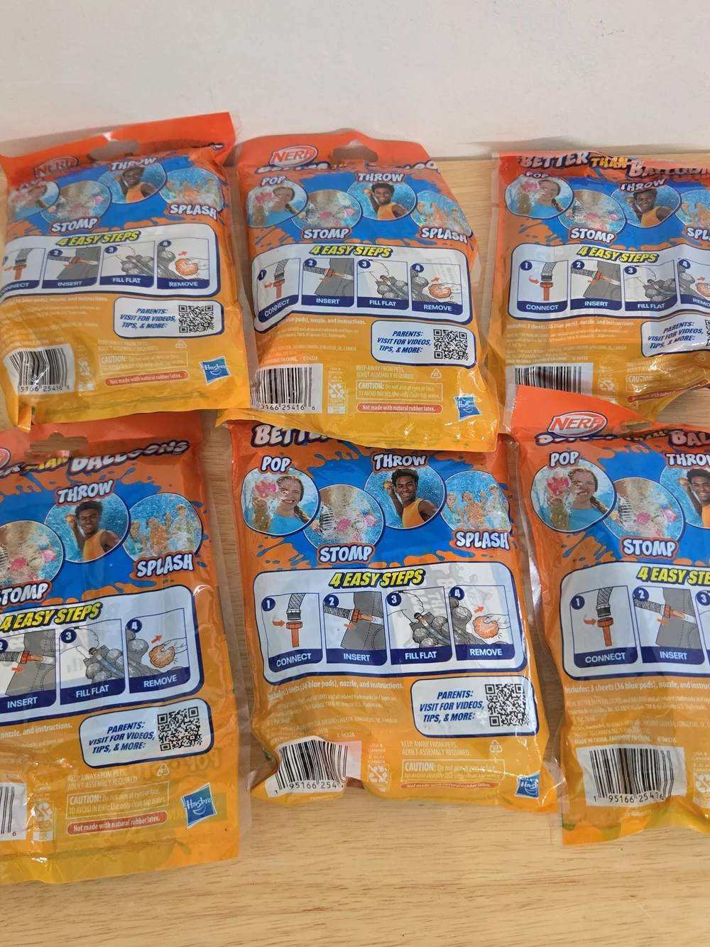 NERF Better Than Balloons Water Toys 6 Packs (36 Water Pods Each)